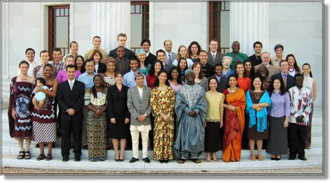 group of Baha'is at House of Worship